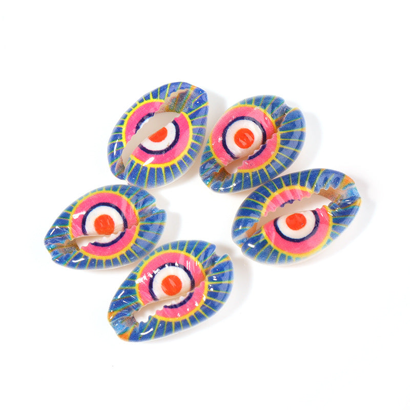 Al por mayor 20 piezas/paquete de caracol natural de concha pintada tortuga corta corta cuentas de concha